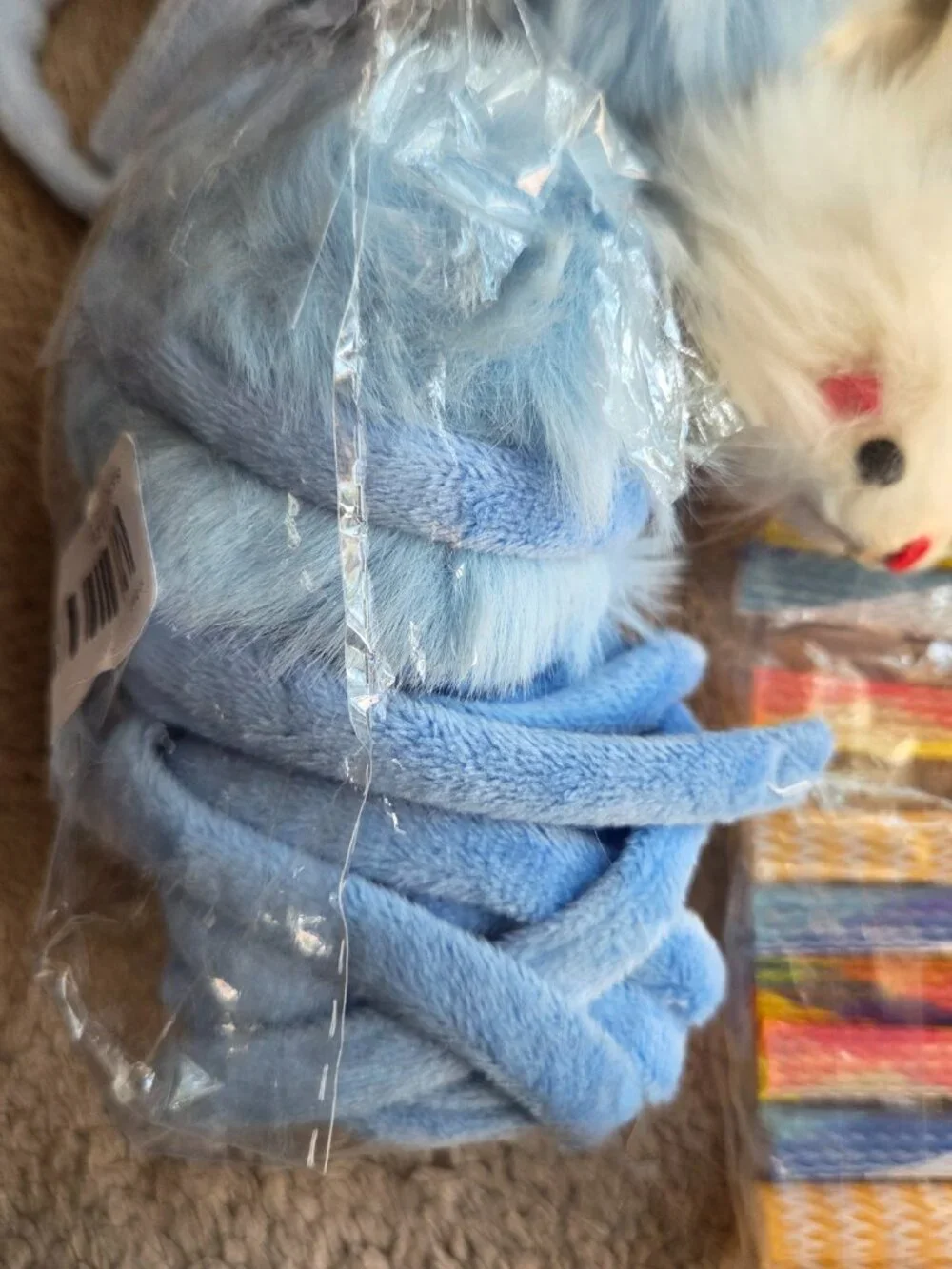 😺 Cat's Toys Balls Mice Fur String with Fur Ball Pets Play Interactive Toys NEW